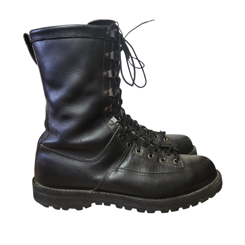 Vtg Danner Fort Lewis Boots 69110 Sz 13D Black Leather Gore-Tex Waterproof Work - Picture 1 of 16